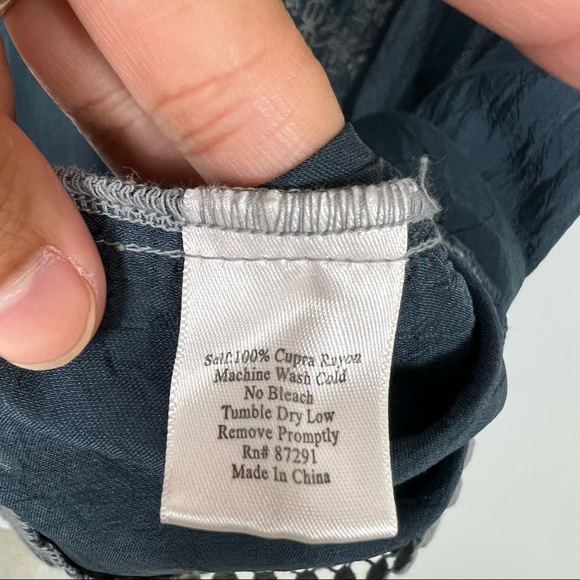 Johnny Was boho embroidered semi sheer tunic roll sleeve size small - Picture 8 of 8